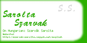 sarolta szarvak business card